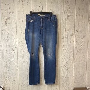 Blue Distressed Women's Jeans